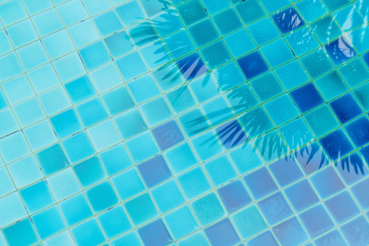 Blue pool water surface for pool service business financial metrics